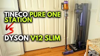 TINECO Pure One Station vs Dyson V12 Slim Cordless Vacuum [upl. by Yance]