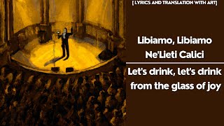 Libiamo nelieti calici  La traviata English Lyrics and AI art [upl. by Budd299]