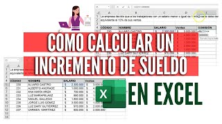 Como calcular un incremento de sueldo en Excel [upl. by Eissel192]