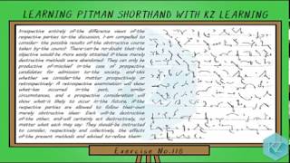 Pitman Shorthand  Exercise No118 Dictation 60 WPM  KZ Learning [upl. by Natie820]