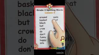 Grade 3 Spelling Words Lesson 2 [upl. by Frederico]