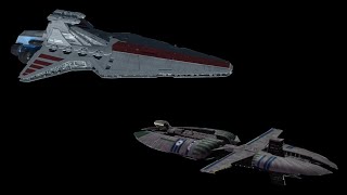 Venator Fleet VS Munificent Fleet Star Wars Empire at War Fall of the Republic [upl. by Guthrey835]