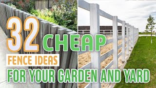 32 Cheap Fence Ideas For Your Garden and Yard [upl. by Noni670]