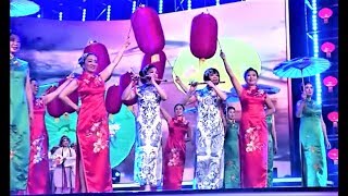 旗袍舞 旗袍京韵 2018年CCTV全国中老年春晚 美国队演出实况 [upl. by Moseley]