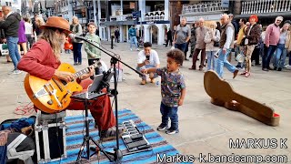 BOTTLENECK BLUES  a UNIQUE version of ‘Sixteen Tons’ on the Street in Chester [upl. by Maurene980]