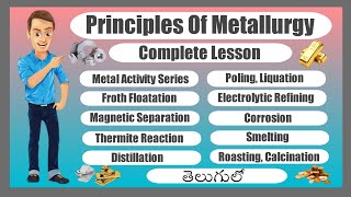 Principles Of Metallurgy  Complete Lesson  Ore Concentration  Extraction  Purification Methods [upl. by Nedac656]