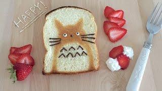 DIY Kawaii Toast Totoro  Cutest Toast Ever [upl. by Ayisan]