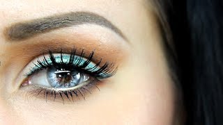 CARAMEL bluegreen eyes Makeup Tutorial [upl. by Atalaya]