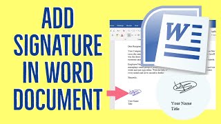 How to Create And Add an Electronic Signature in Microsoft Word [upl. by Motch767]