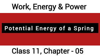 Potential Energy of a Spring [upl. by Yengac]