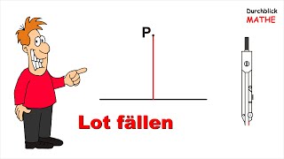 Mit dem Zirkel das Lot fällen [upl. by Yhtomot]