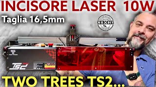 Rivoluzionario incisore laser TWO TREES TS2 10W Air assist per tagliare il legno e incidere metallo [upl. by Shutz]