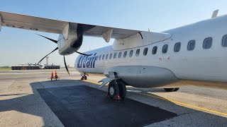 ATR 72 ак Utair  Рейс Новосибирск — Красноярск [upl. by Ecirtemed]