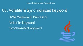 06 Difference between Volatile amp Synchronized  Java [upl. by Nnyled987]