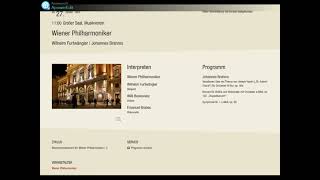 Wiener Philharmoniker 5 Abonnementkonzert So 27 Jänner 1952 Musikverein Großer Saal [upl. by Asira]