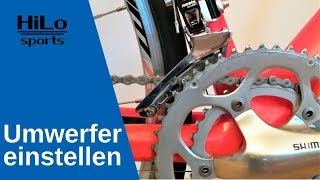 Fahrrad Schaltung VORNE einstellen So stellst du deinen UMWERFER richtig ein [upl. by Aliuqahs]