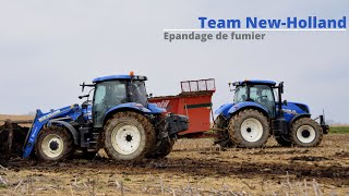 🔵Une équipe de NEWHOLLAND à lEPANDAGE de fumier  ⚪ GAEC DURBAN 🐄 [upl. by Egidio377]