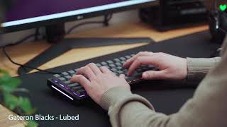 GMMK Pro Gateron Black Sound Test  Stock vs Lubed with GPBT Black Ash [upl. by Bozuwa448]