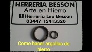 DIY Cómo hacer ARGOLLAS de HIERRO método muy fácil [upl. by Santoro]