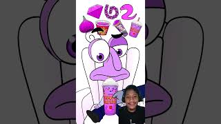 Eat purple food according to Emoji animation purplefood cartoon funny mukbang insideout [upl. by Ramonda]