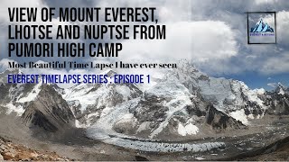 Timelapse of Mount Everest Lhotse and Nuptse from Pumori High Camp gopro mounteverest timelapse [upl. by Idnaj222]