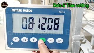 METTLER TOLEDO IND236 Setting DateampTime Ind236 ka date and time ki setting karien [upl. by Aihsel]