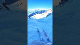 Tournier Couloir vs Grand Couloir insta360 gopro skiing redhotchilipeppers skills fun [upl. by Osnofla]