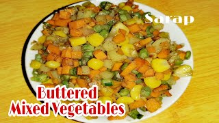 Buttered Mixed Vegetables  easy recipe  panlasang pinoy [upl. by Sheya]