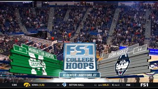 UConn Mens Basketball Highlights v Manhattan 11242023 [upl. by Salene18]