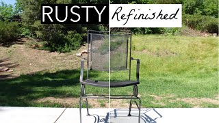 How To Refinish Metal Patio Chairs  StepbyStep Process [upl. by Ligetti]