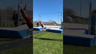 How Pole Vault Game Faces Blooper 🤯shorts [upl. by Ahsiri]