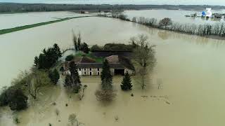 Des vues aériennes impressionnantes des inondations en Gironde et dans le LotetGaronne [upl. by Aihsenek]