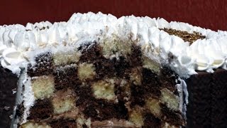 How to Make a Chess Board Cake FZBL  DYD [upl. by Yhtuv67]