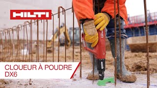 Faites vos fixations dans le béton avec le cloueur à poudre Hilti DX 6 [upl. by Leinahtam]