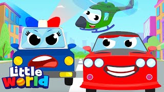 What Sound Does Your Favorite Car Make  Kids Songs amp Nursery Rhymes by Little World [upl. by Orabel364]