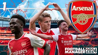 THE BETA IS HERE  Arsenal Episode 1  Football Manager 2024 [upl. by Ahsikrats]