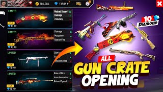 ALL GUN CRATES OPENING ONLY 10 DIAMOND  GUN BOX DISCOUNT  FF NEW EVENT TODAY  FREE FIRE NEW EVENT [upl. by Llamaj]