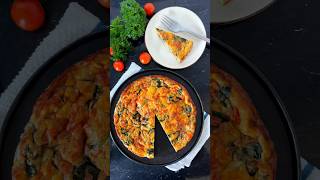 Easy vegetarian frittata  Gluten free shorts shortvideo food [upl. by Artap]