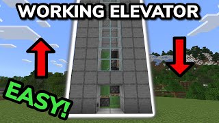 SIMPLE 121 REALISTIC ELEVATOR TUTORIAL in Minecraft Bedrock MCPEXboxPS4Nintendo SwitchPC [upl. by Tolmach]