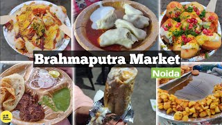 Brahmaputra Market Noida Food Tour  Top Dishes  Afgani Shawarma  Dahi Golgappe  Galauti Kabab [upl. by Notsgnal]