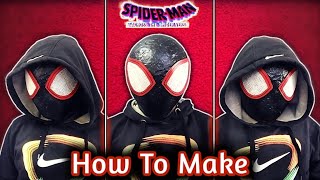 How To Make Miles Morales Mask With Paper  Diy Spider Man Mask from Across The Spider Verse [upl. by Woodford]