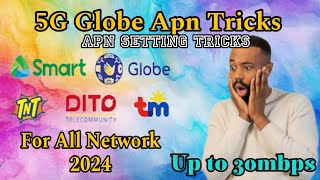 APN Settings Globe 5G  For All Network 2024 [upl. by Willing]