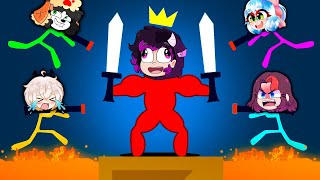 ¡FANS LOCAS vs 1 REY STICKMAN 😱💥😎 MOMENTOS DIVERTIDOS en STICKFIGHT  FranciscoGames [upl. by Ajiat]