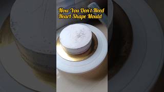 The Easiest Way to Make a Heart Shaped Cake From Round Cake Layers❤️ shorts cake viral [upl. by Nirrej]