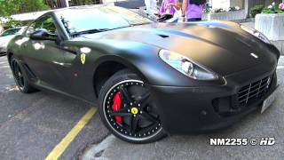 Matte Black Ferrari 599 GTB Hitting Rev Limiter [upl. by Aika558]