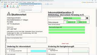 Inkomstdeklaration 2 via Skatteverkets API [upl. by Nomsed]