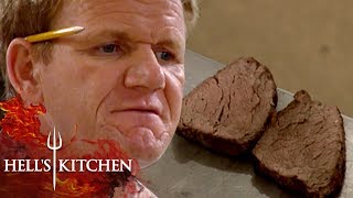 Gordon Ramsay CANNOT Handle Being Served Overcooked Beef  Hells Kitchen [upl. by Assenat]