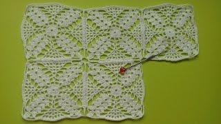 Mantel a crochet con uniones de cuadros paso a paso [upl. by Dusen]