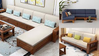 Wooden Sofa Designs Ideas 2024  Modern Wooden Sofa Set Design Ideas  Wooden Furniture [upl. by Aziaf]