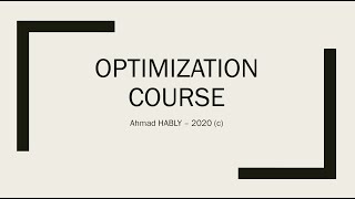 Optimization course Classification of optimization problems [upl. by Kelwen720]